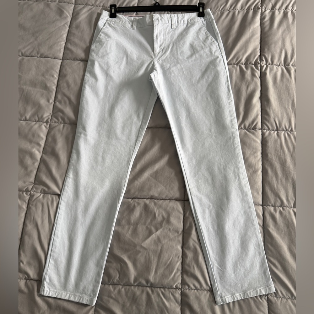 Tommy Hilfiger White Stretch Slim Chino Pants Women Size 8 Classic Preppy - Picture 3 of 14